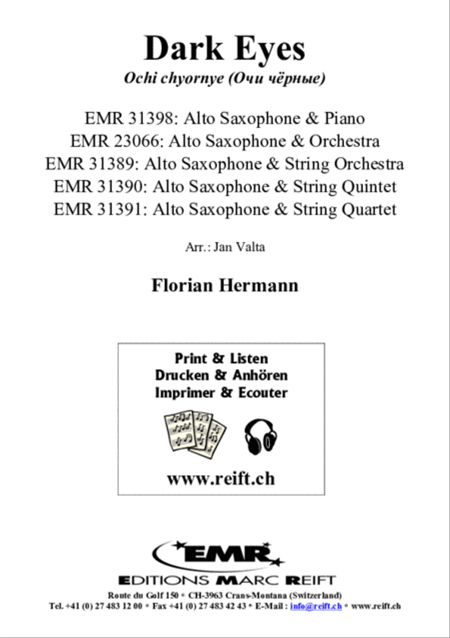 Dark Eyes Alto Saxophone scores gallery preview page 2