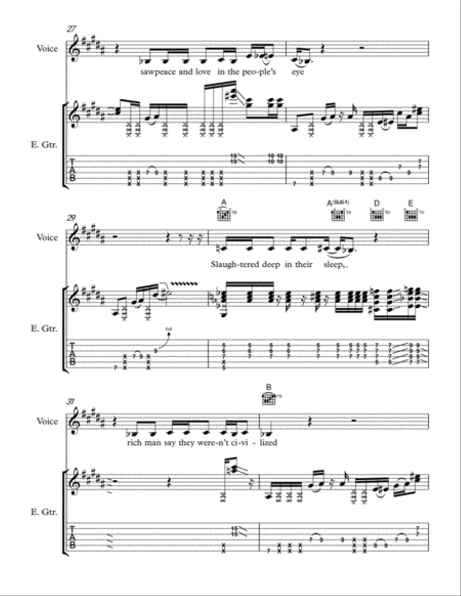 Vision of St. Mary Electric Guitar scores gallery preview page 5