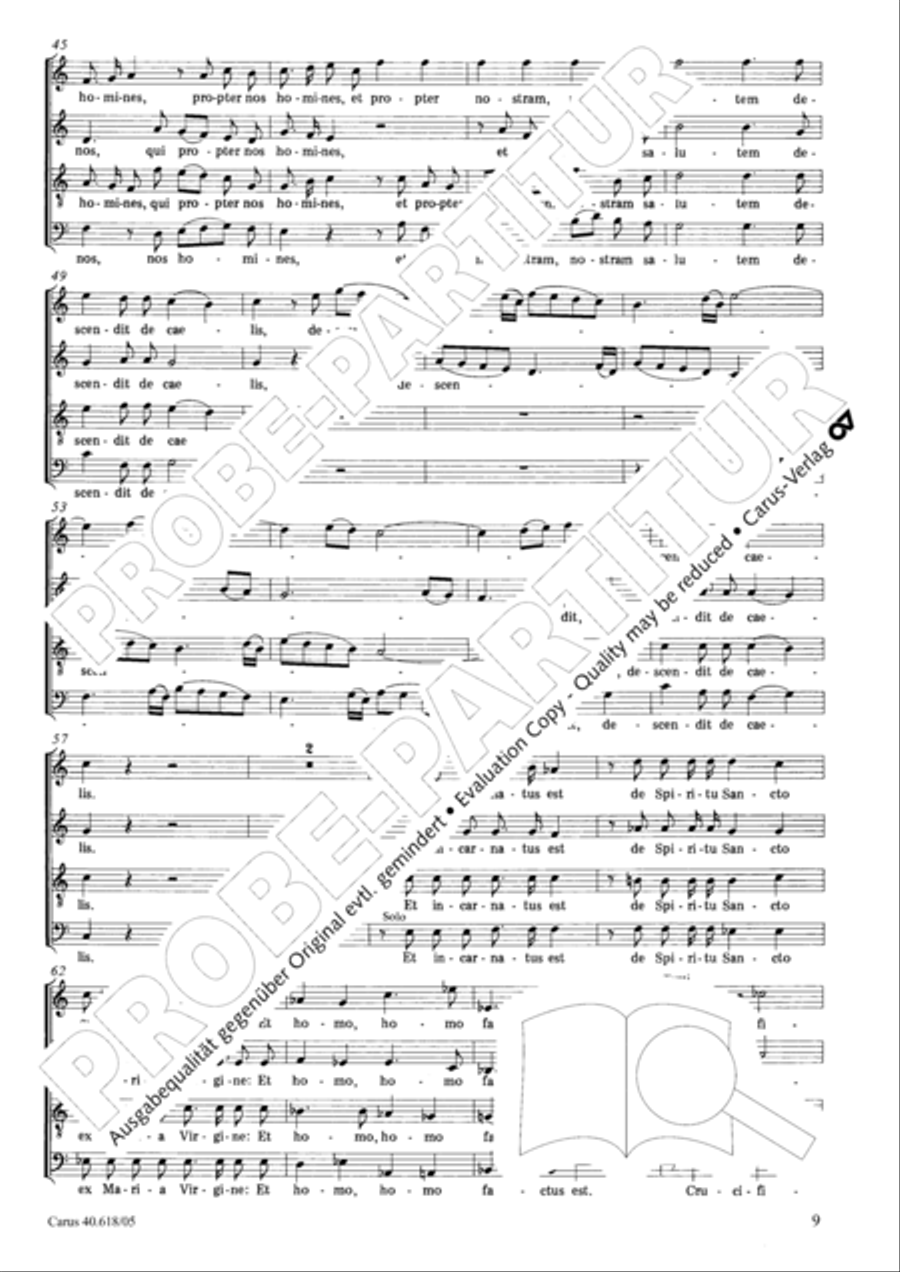 Mass in C (Missa in C) 4-Part scores gallery preview page 10
