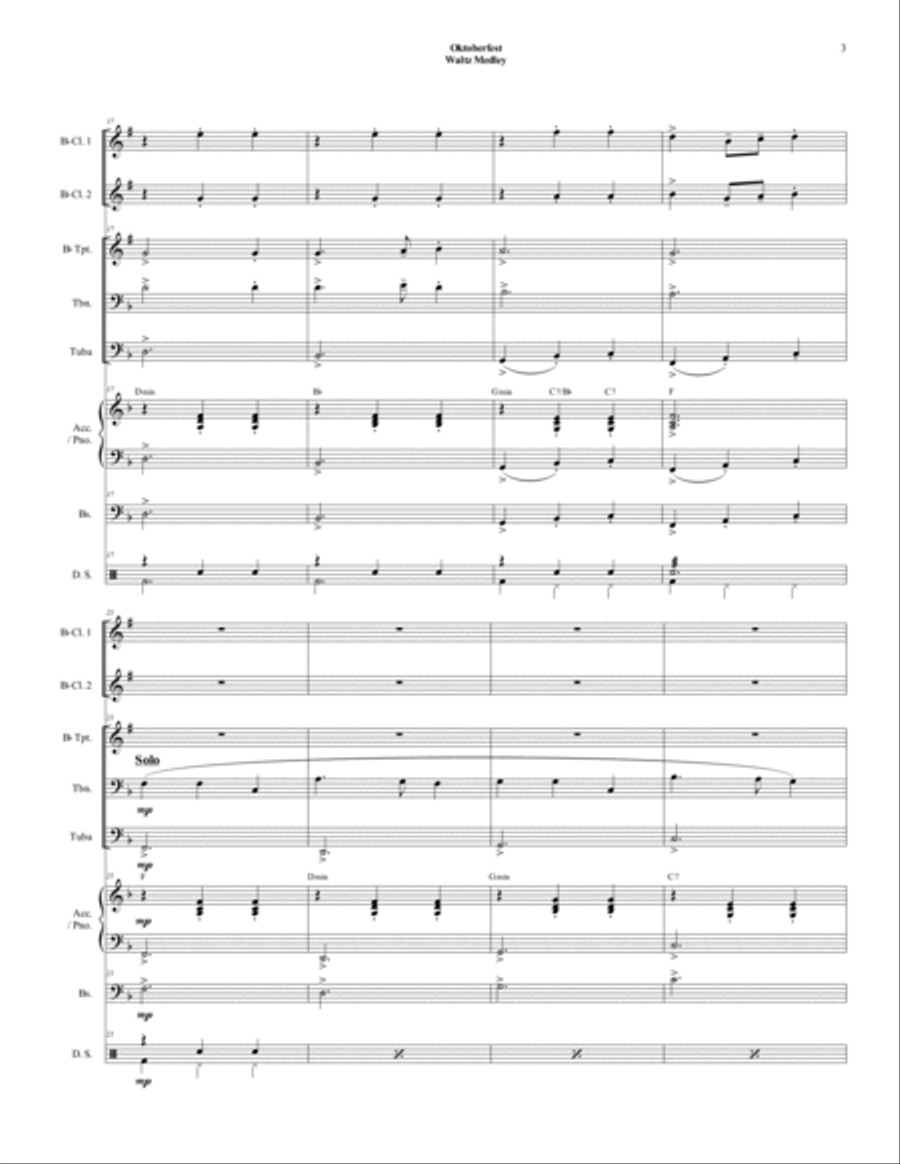 Oktoberfest Waltz Medley - German 