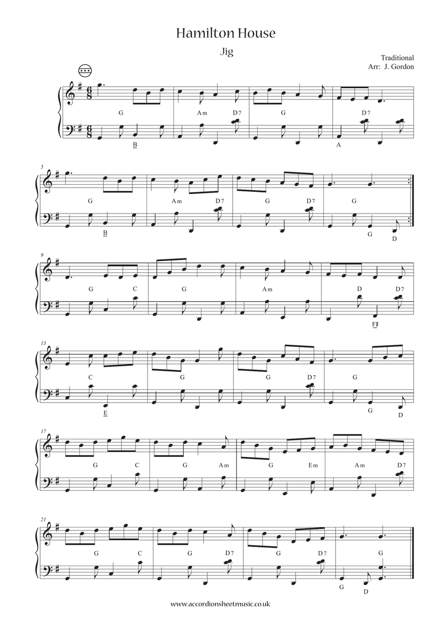 Hamilton House Hamilton House Accordion scores gallery preview page 1