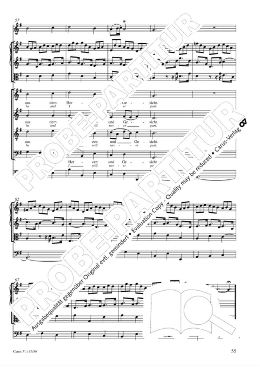 Heart and mouth and thought and action (Herz und Mund und Tat und Leben) (Herz und Mund und Tat und Leben) 4-Part scores gallery preview page 56