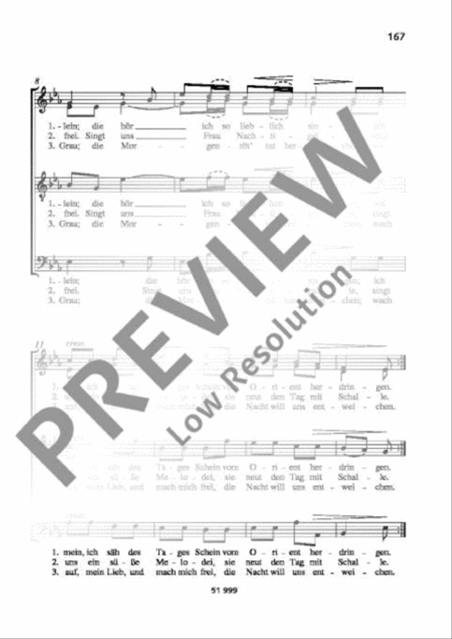 Wach auf, meins Herzens Schöne 4-Part scores gallery preview page 3