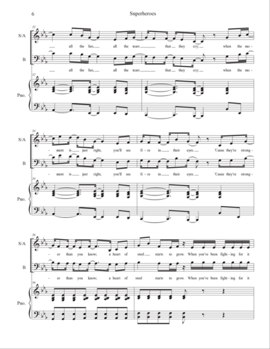 Superheroes 3-Part scores gallery preview page 6
