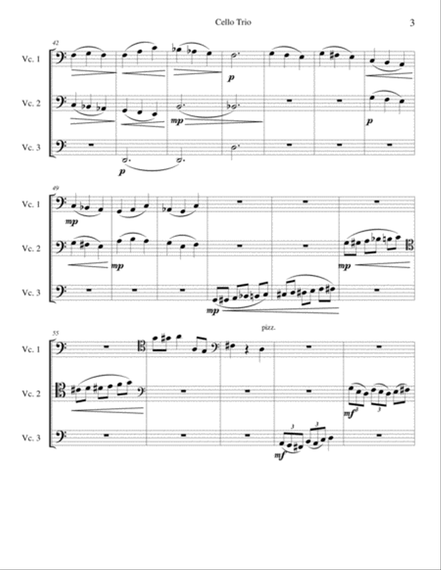 Cello Trio Cello scores gallery preview page 6