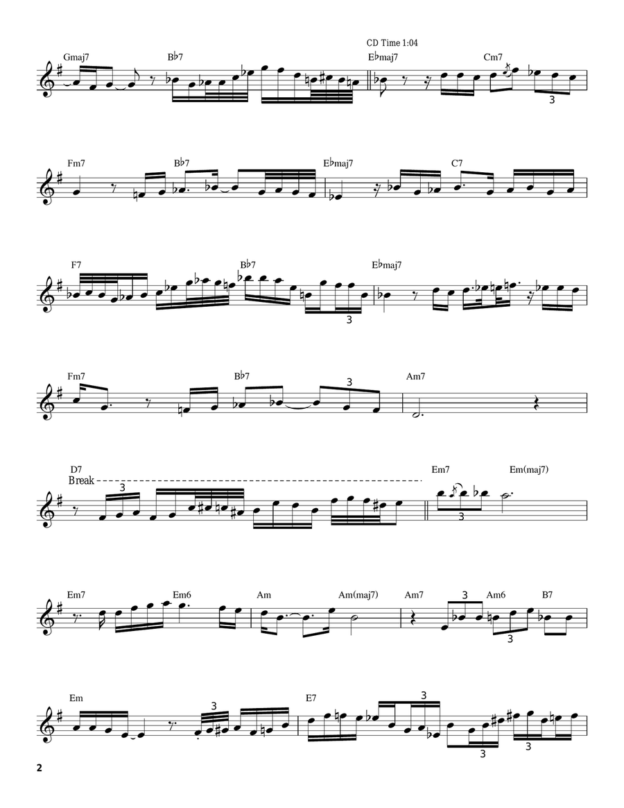 In A Sentimental Mood Tenor Saxophone scores gallery preview page 2