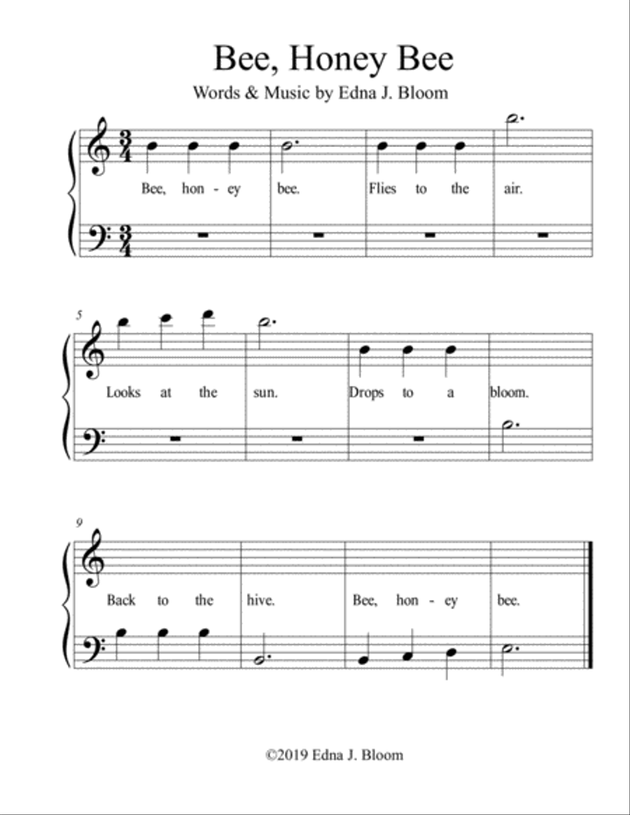 Bee, Honey Bee: Reading on the Grand Staff Full Orchestra scores gallery preview page 2