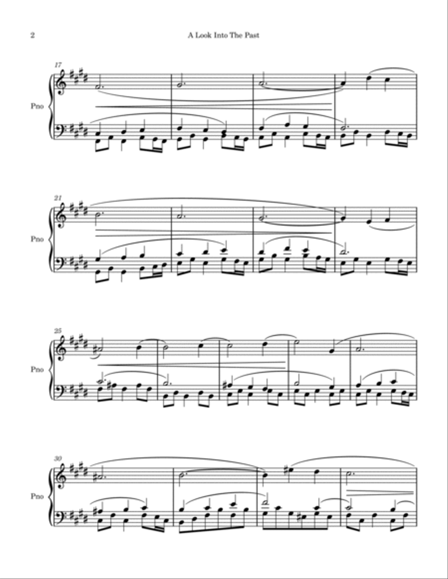 A Look Into The Past Piano Solo scores gallery preview page 2