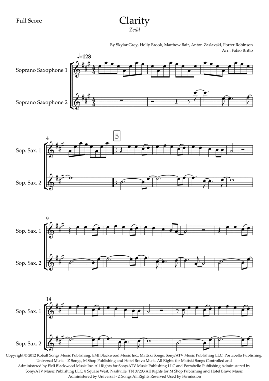 Clarity Clarity Woodwind Duet scores gallery preview page 1