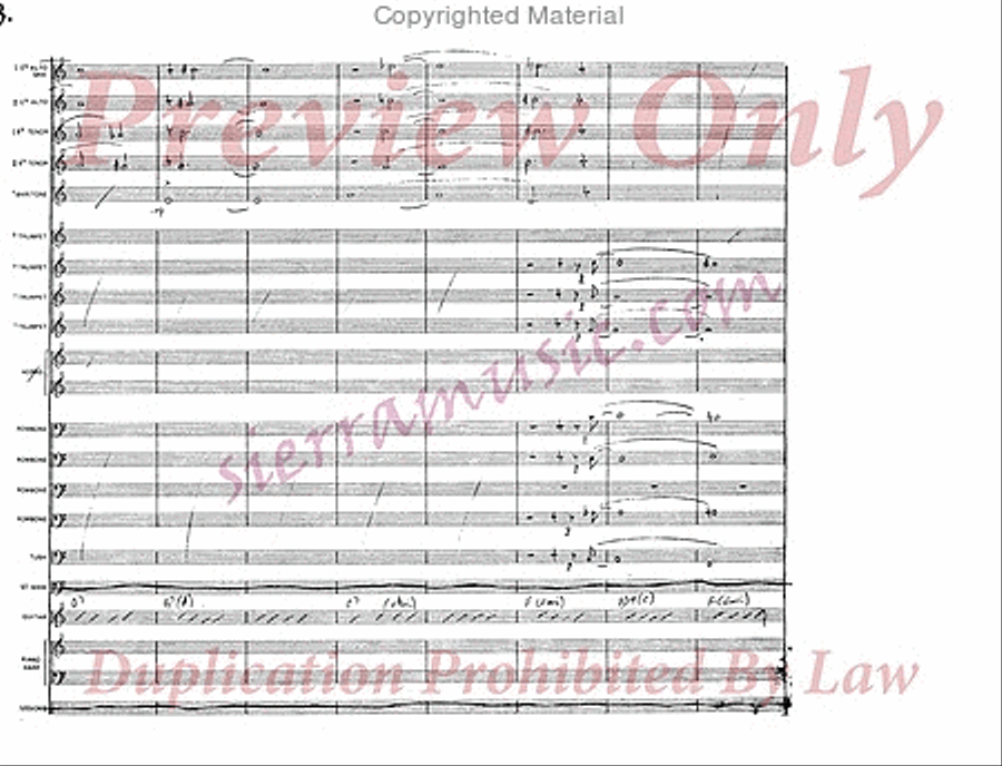 Invention For Guitar And Trumpet Jazz Ensemble scores gallery preview page 9
