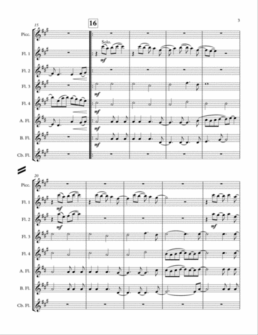 Here Comes The Sun Woodwind Ensemble scores gallery preview page 3