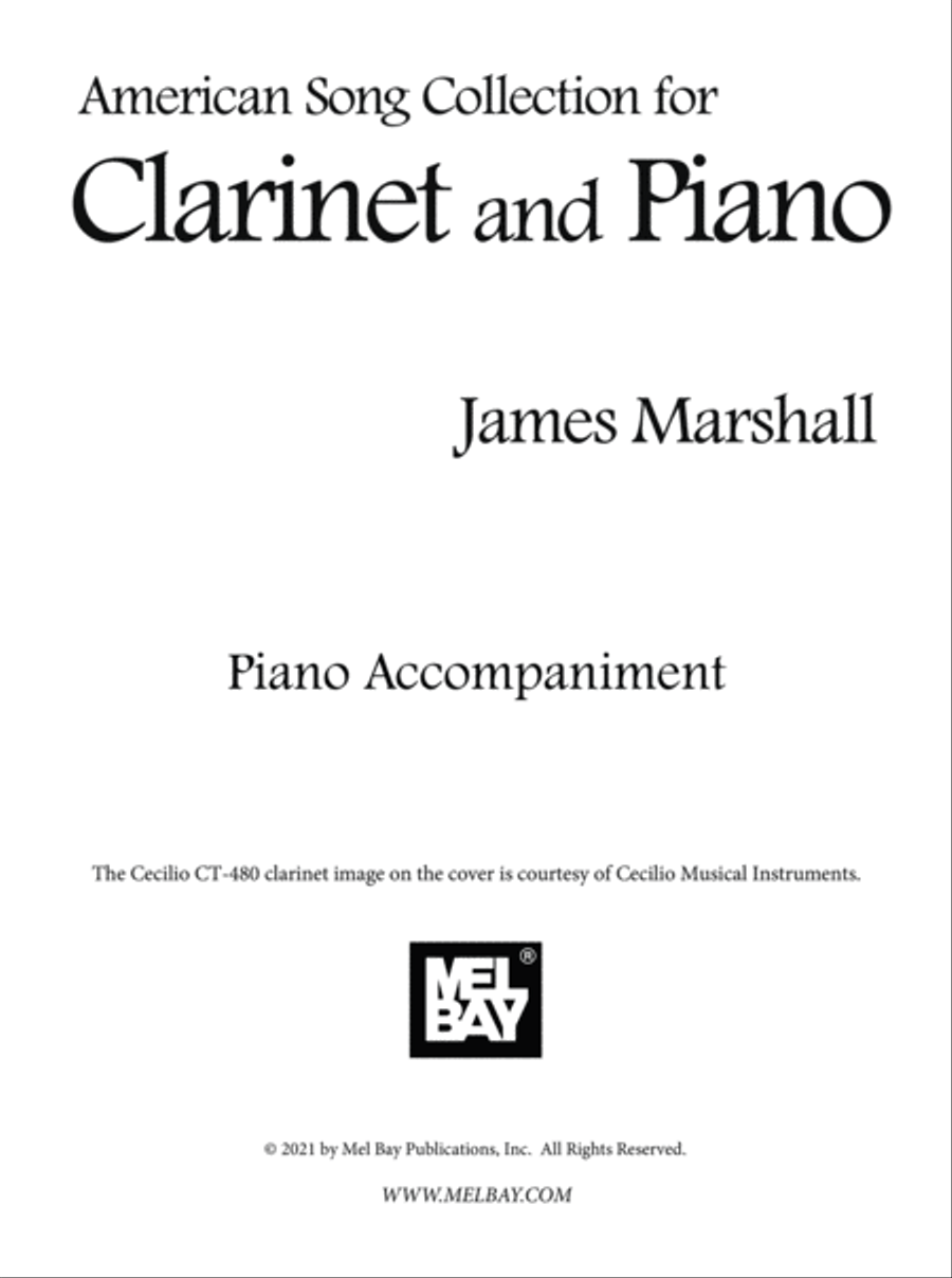 American Song Collection for Clarinet and Piano Clarinet Solo scores gallery preview page 2