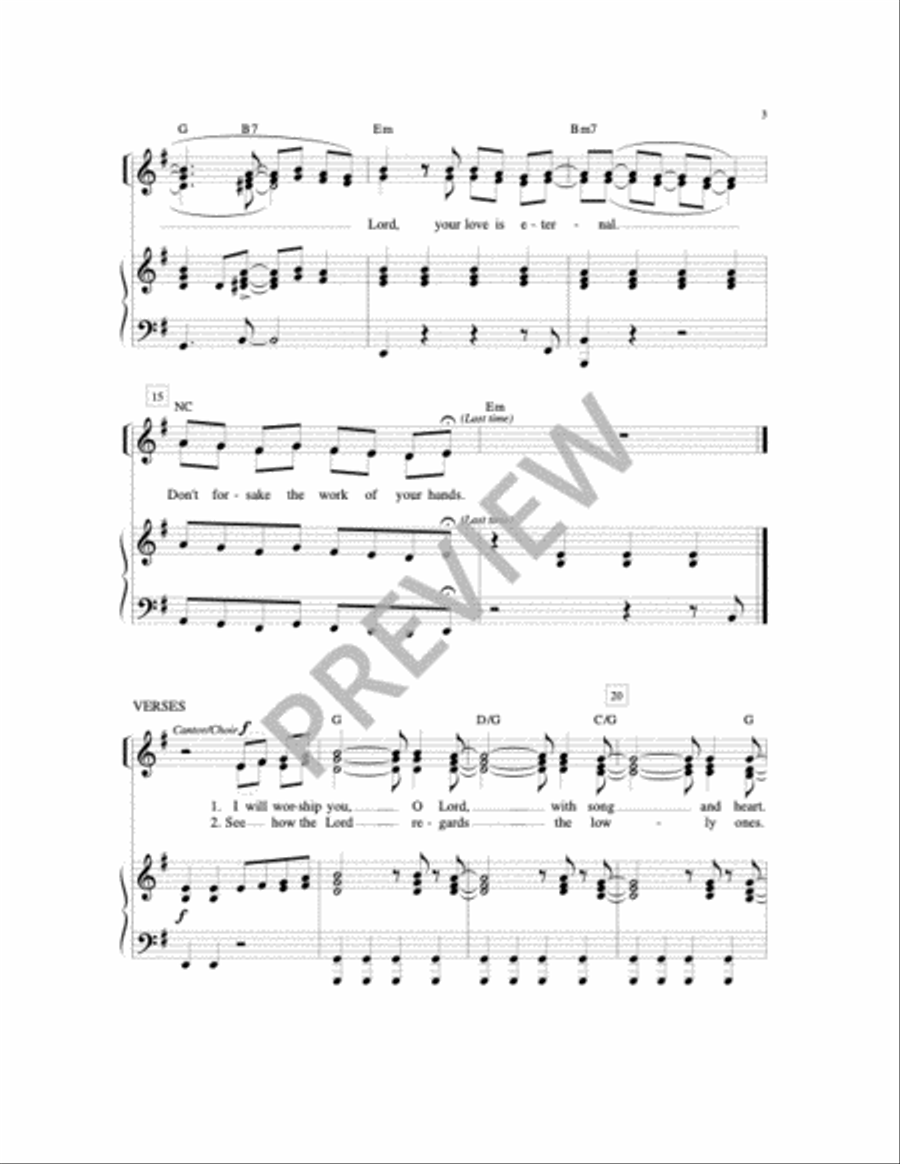 Lord, Your Love is Eternal 3-Part scores gallery preview page 7