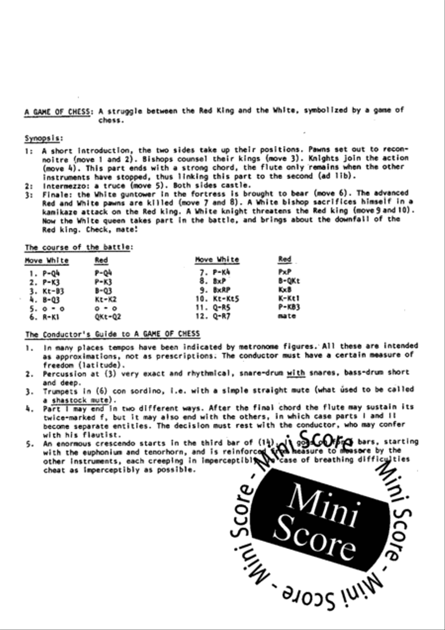 A Game of Chess Concert Band scores gallery preview page 4