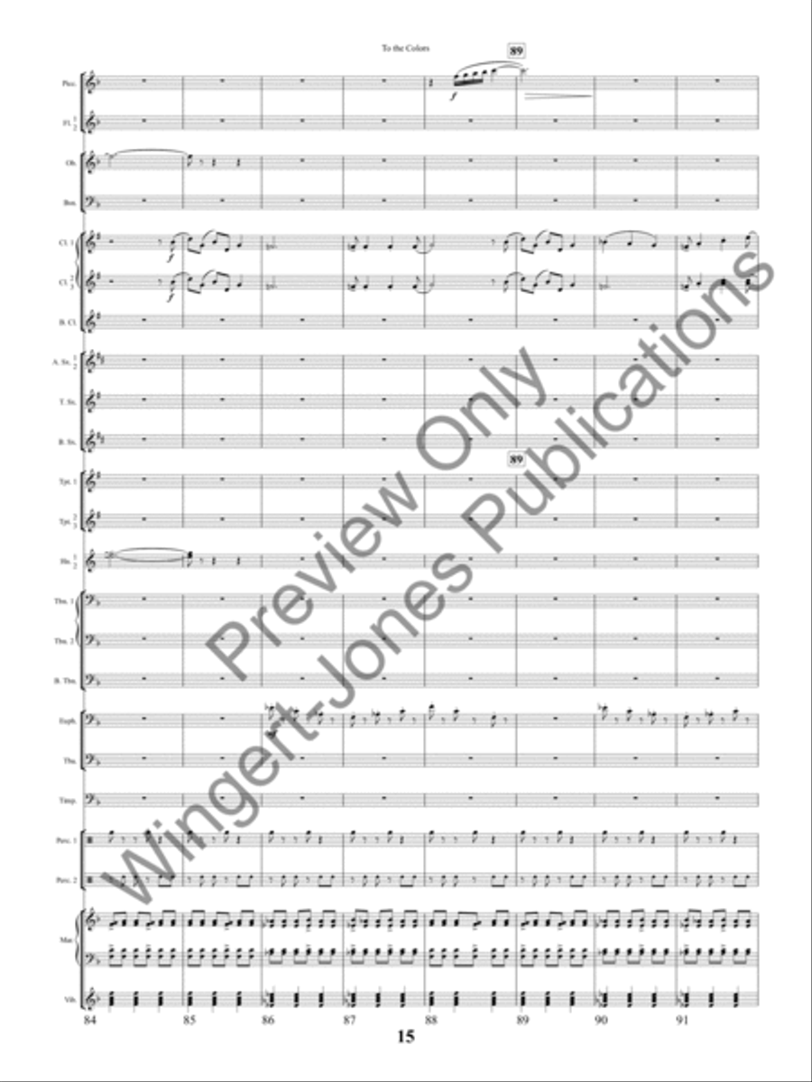 To The Colors Concert Band scores gallery preview page 18