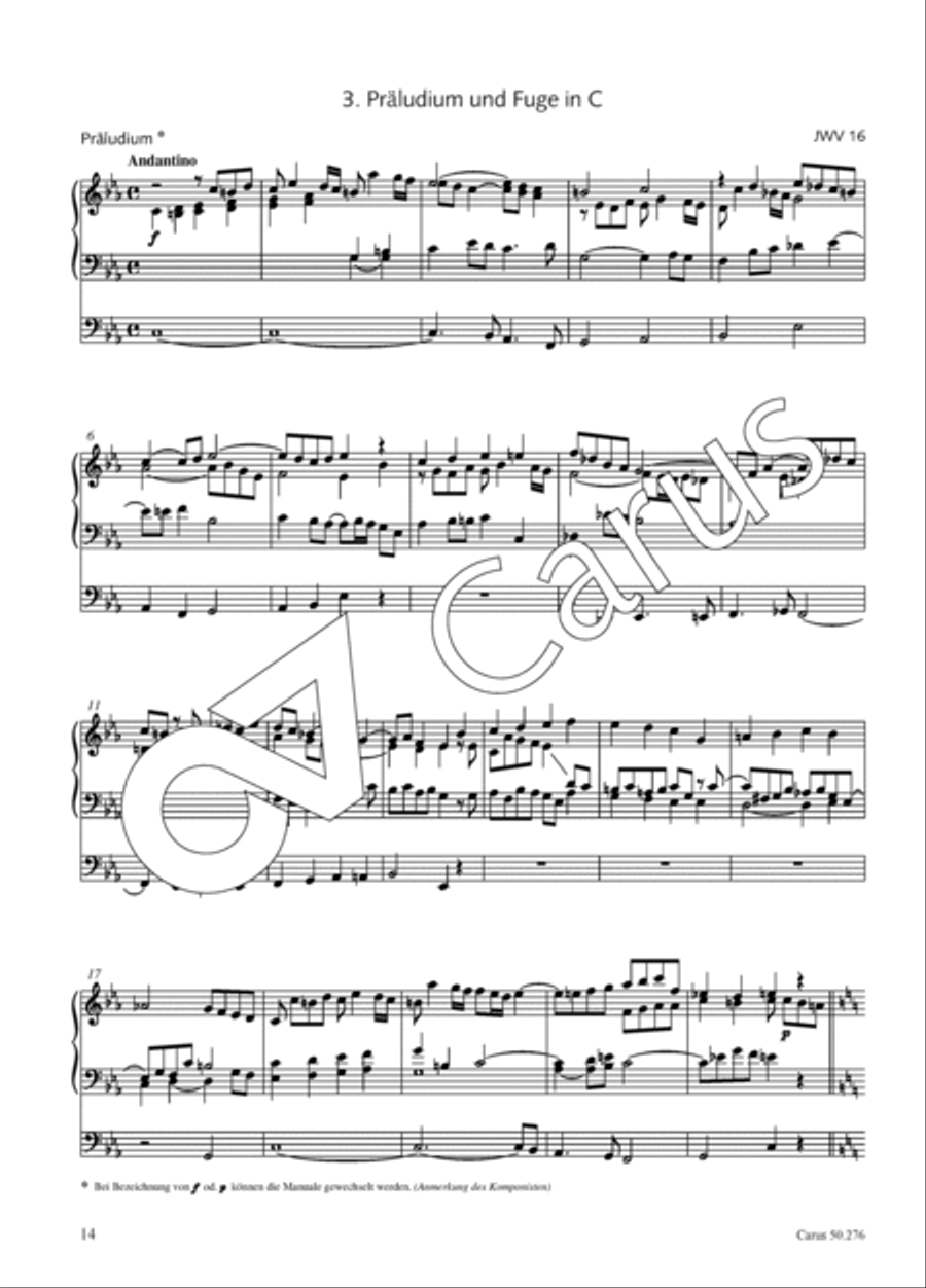 Three preludes and fugues for organ JWV 10, 13 and 17 Organ scores gallery preview page 15