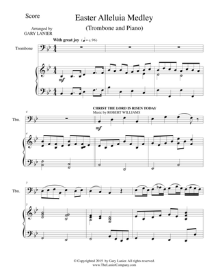 EASTER ALLELUIA MEDLEY (Duet – Trombone/Piano) Score and Trombone Part