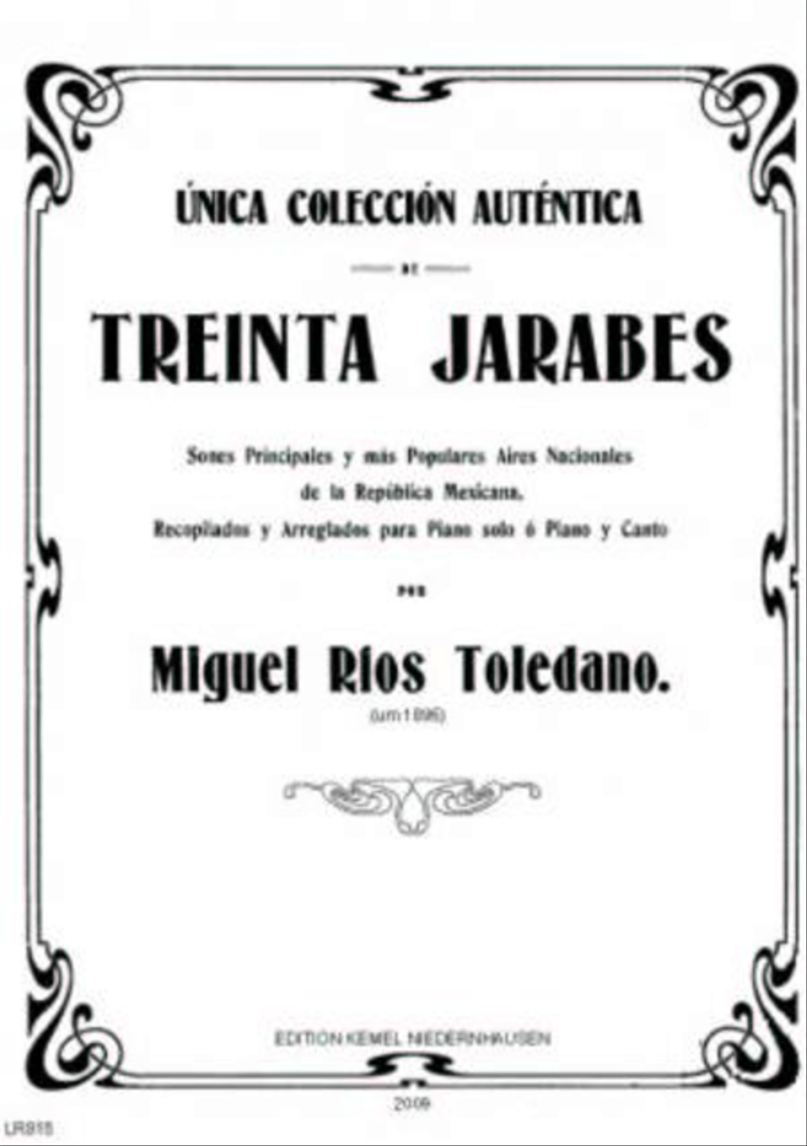 Unica coleccion autentica de treinta jarabes Piano scores gallery preview page 1
