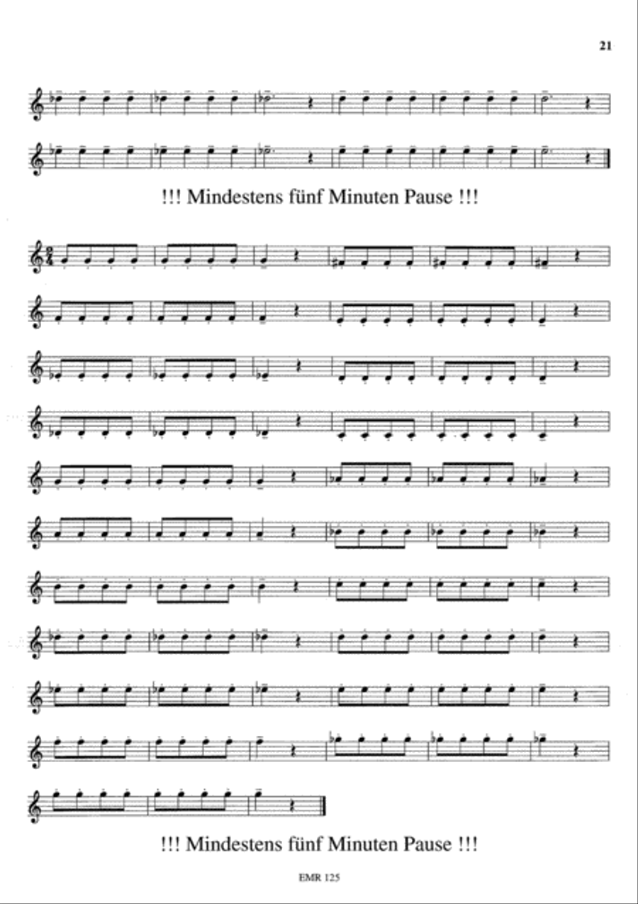 Einblasubungen / Mise en train / Warm-ups Horn scores gallery preview page 11