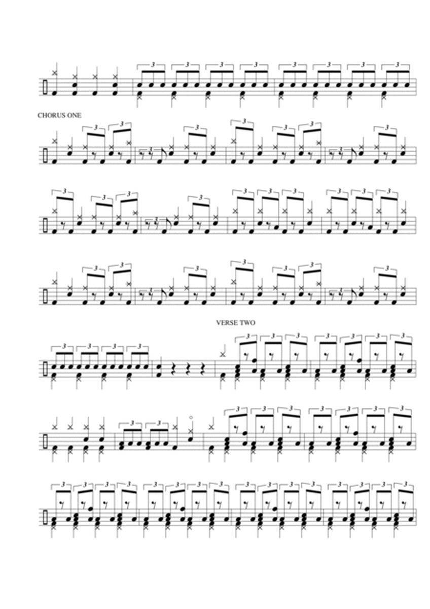 Because I Am A Girl - Drum Chart and MP3 Music Track image number null