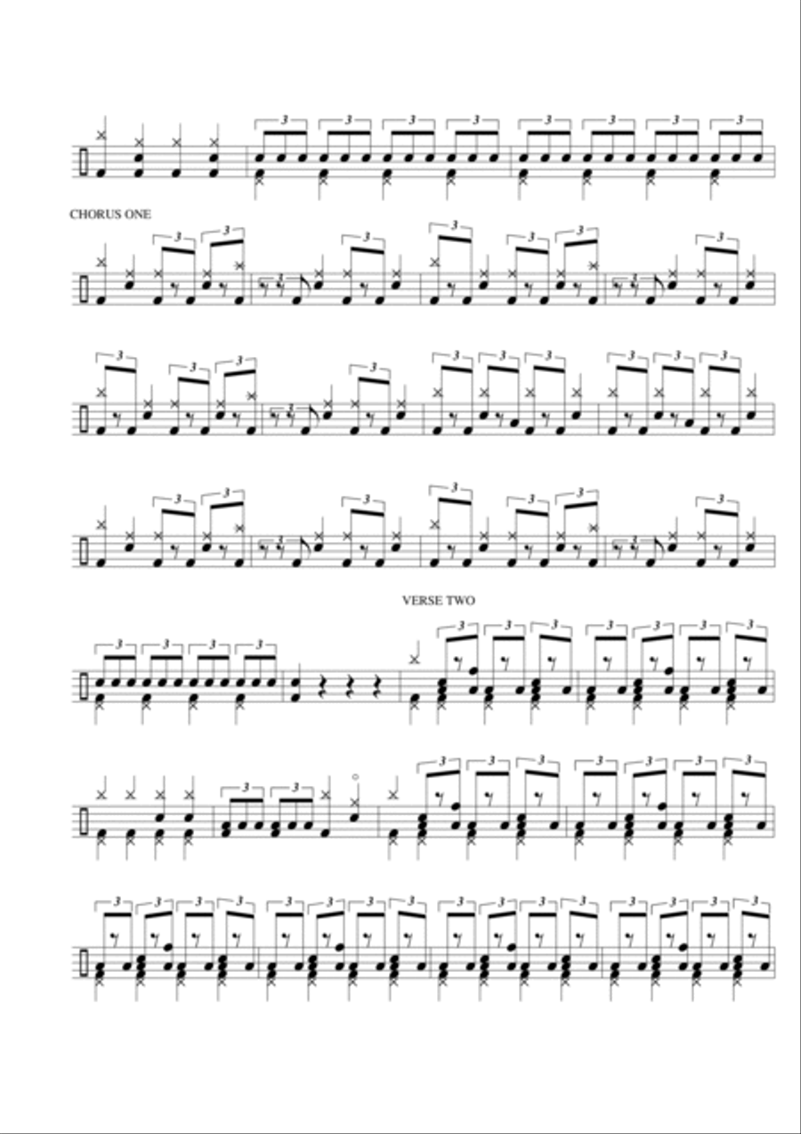 Because I Am A Girl - Drum Chart and MP3 Music Track Drum Set scores gallery preview page 4