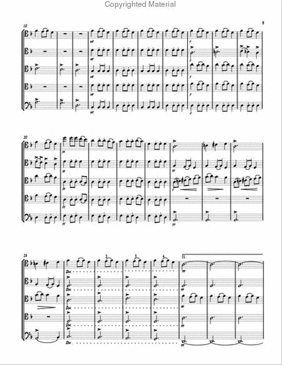 19 Traditional Christmas Carols Trombone Quartet scores gallery preview page 6