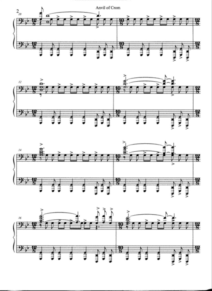 Anvil Of Crom Piano Solo scores gallery preview page 2