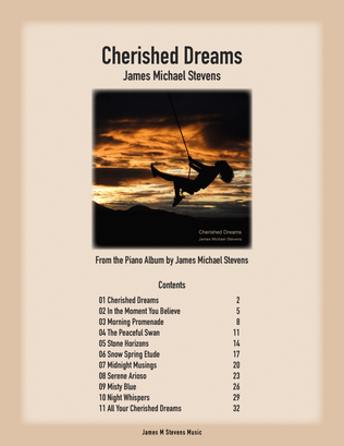 Book cover for Cherished Dreams - Piano Book