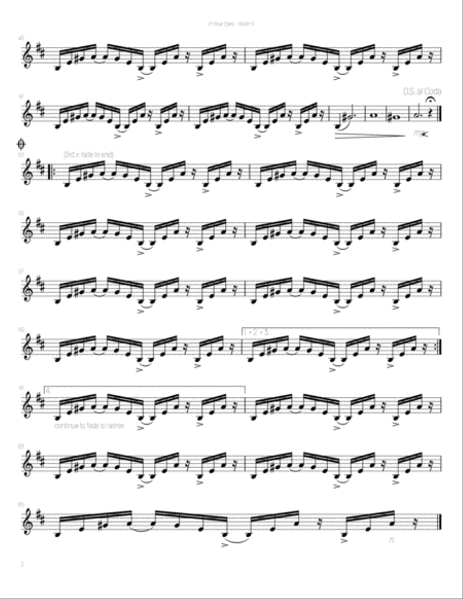 In Your Eyes String Quartet scores gallery preview page 5