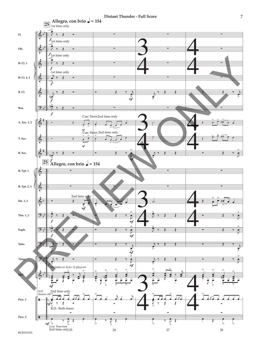 Distant Thunder Concert Band scores gallery preview page 8