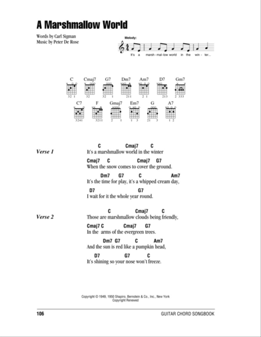 A Marshmallow World A Marshmallow World Acoustic Guitar scores gallery preview page 1