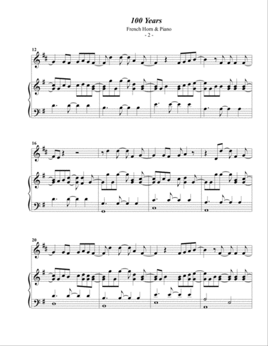 100 Years Piano scores gallery preview page 2
