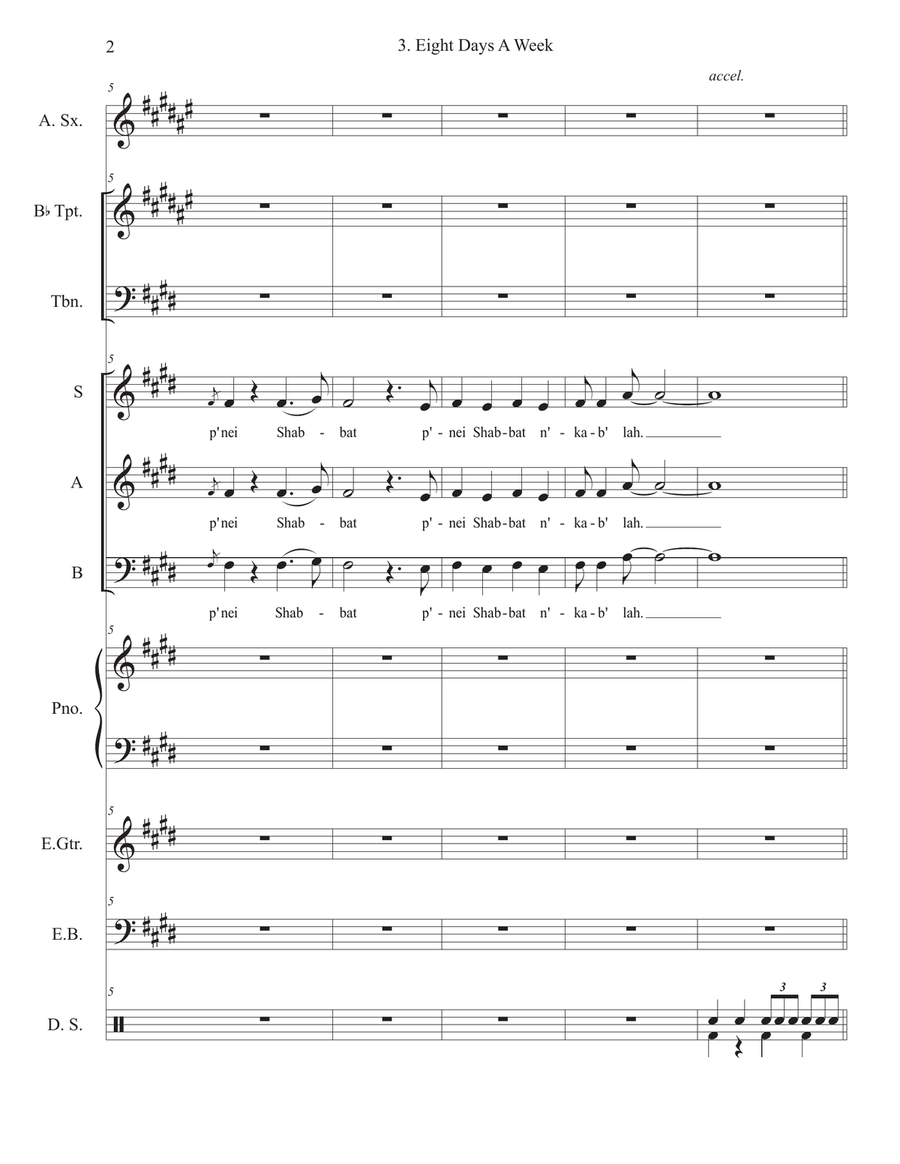 Eight Days A Week Voice scores gallery preview page 2