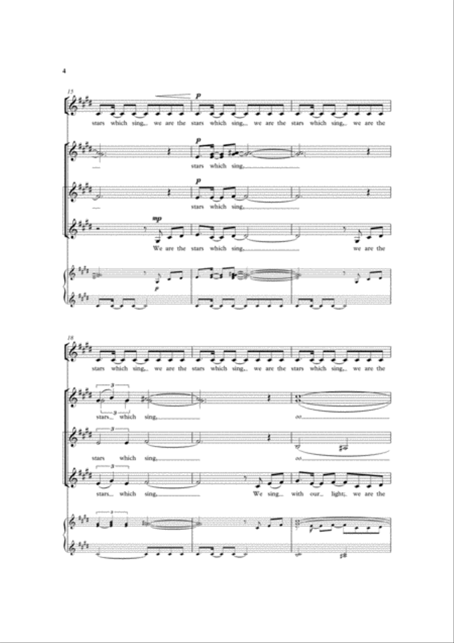 The Song of the Stars The Song of the Stars SSAA scores gallery preview page 4