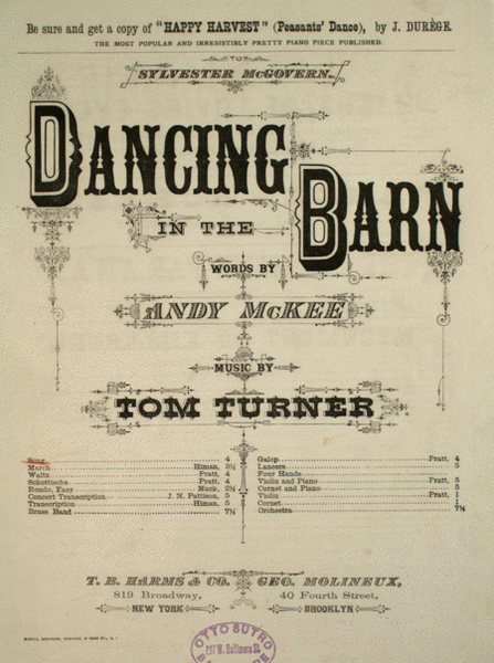 Dancing in the Barn. Song