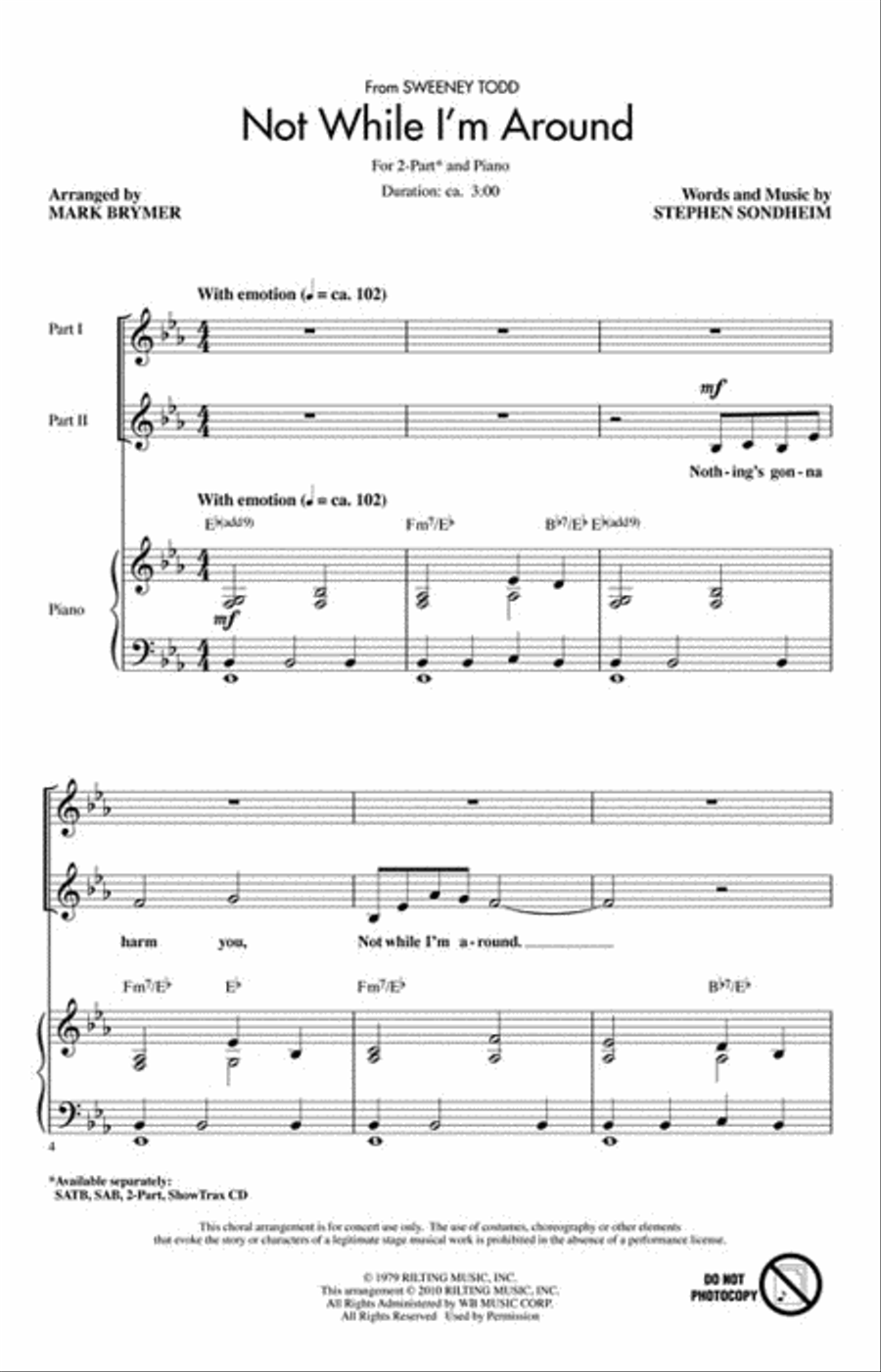 Not While I'm Around 2-Part scores gallery preview page 2