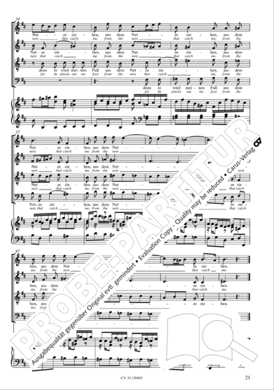 O my Lord, I long for thee (Nach dir, Herr, verlanget mich) 4-Part scores gallery preview page 22