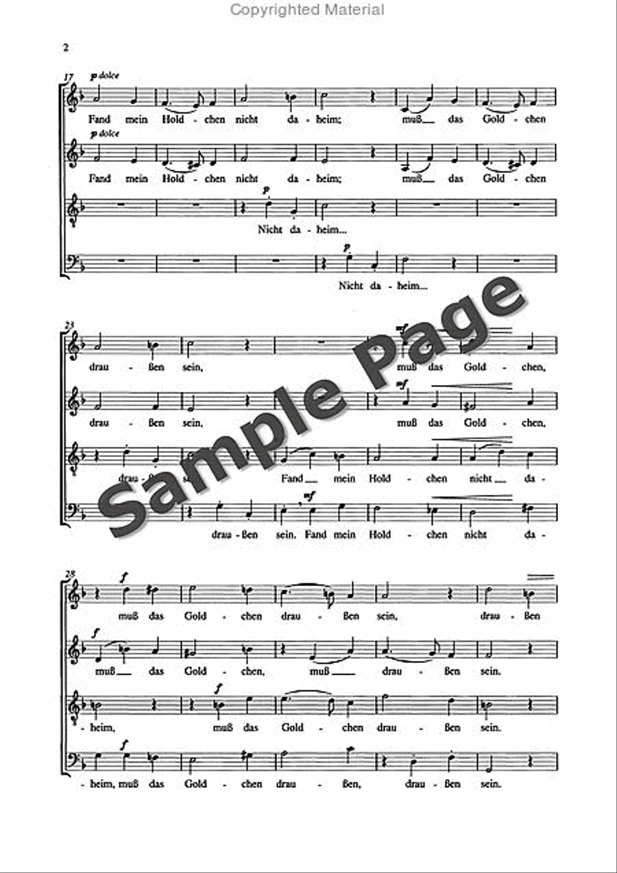 Hauptmann M Mailied Op25/3 4-Part scores gallery preview page 3