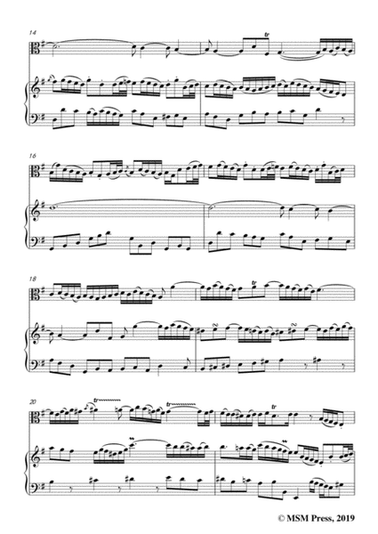 Bach,J.S.- Sonata for Viola da Gamba in G Major,BWV 1027,for Viola and Piano image number null