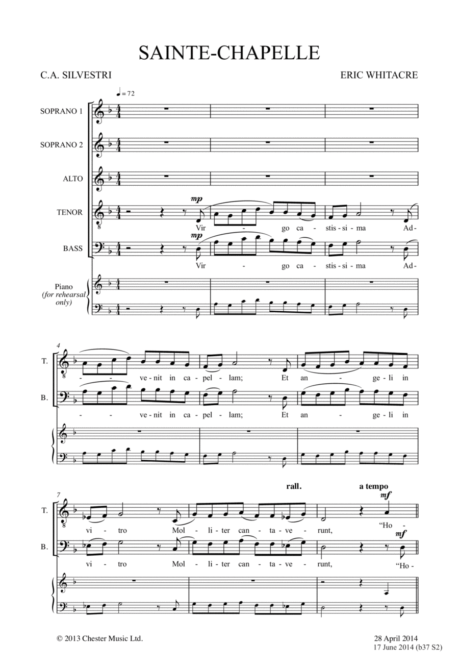 Sainte-Chapelle SSAATTBB scores gallery preview page 1