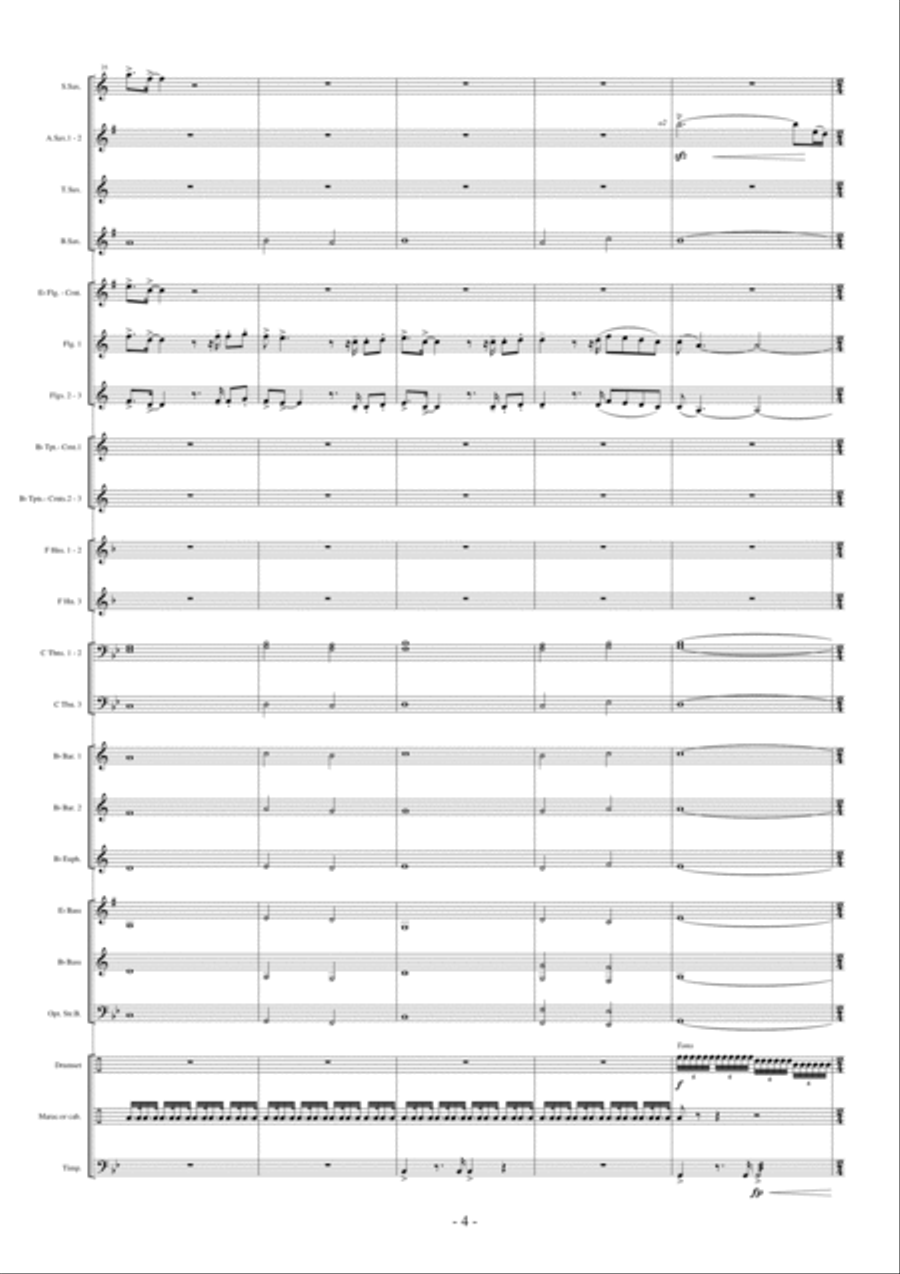 Verdammt Ich Lieb' Dich Fanfare Band scores gallery preview page 5