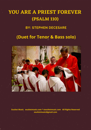 Book cover for You Are A Priest Forever (Psalm 110) (Duet for Tenor and Bass solo)