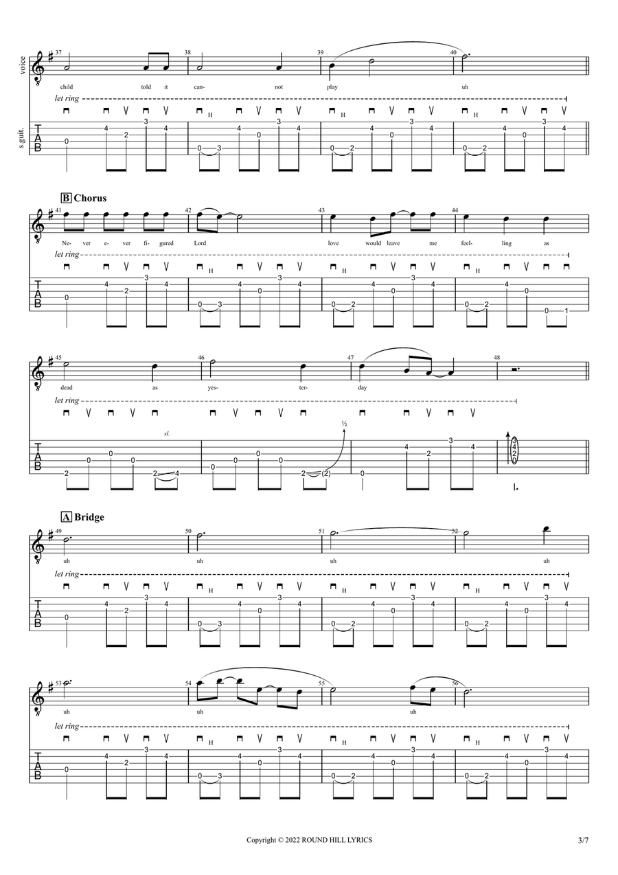 Dead As Yesterday Acoustic Guitar scores gallery preview page 4