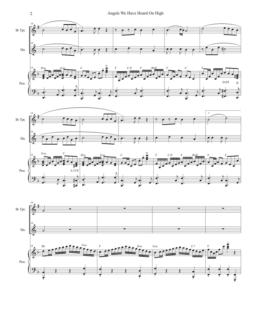 Christmas Around The World (Duet for Bb-Trumpet and French Horn) Brass Duet scores gallery preview page 3