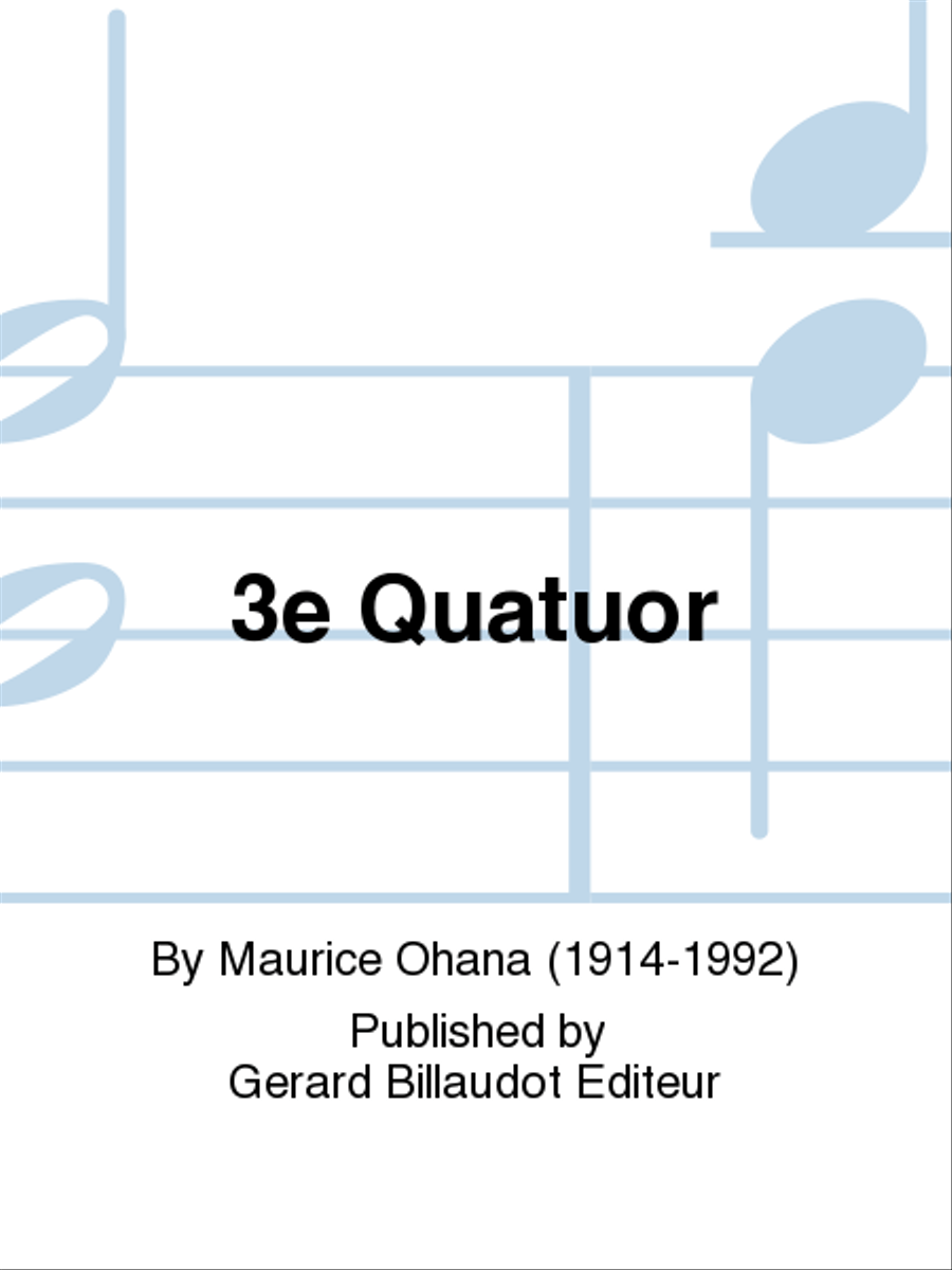 3e Quatuor Chamber Music scores gallery preview page 1
