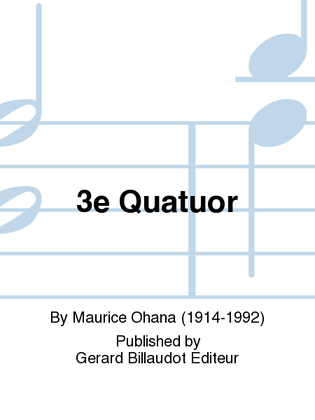 Book cover for 3e Quatuor