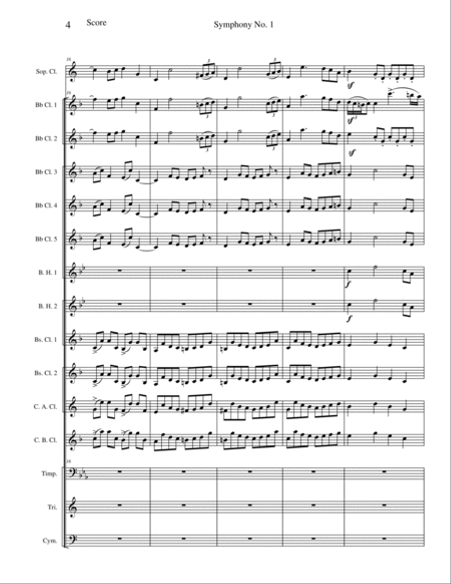 Mvt. V - Dance from Symphony No. 1 (Rustic Wedding Symphony) Woodwind Ensemble scores gallery preview page 4