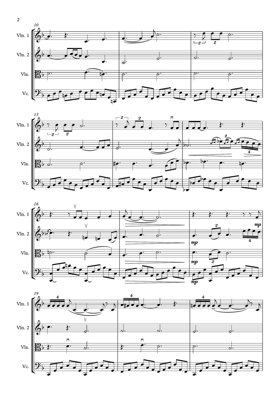 What A Wonderful World String Quartet scores gallery preview page 2