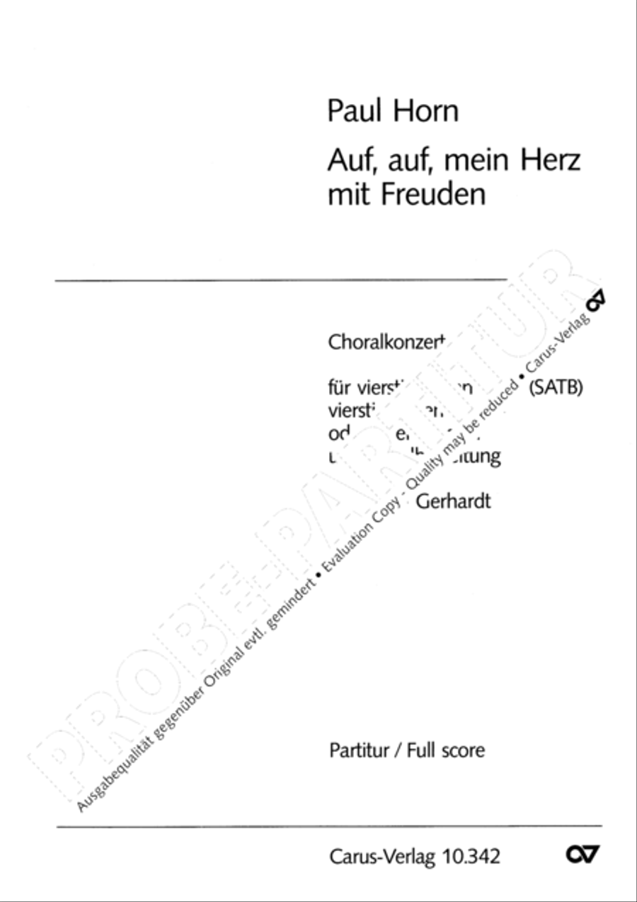 Awake, my heart, with gladness (Auf, auf, mein Herz, mit Freuden) 4-Part scores gallery preview page 2