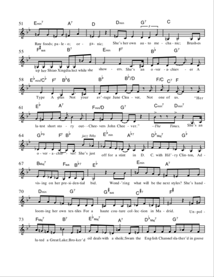 She's An Overachiever! She's An Overachiever! Voice scores gallery preview page 3